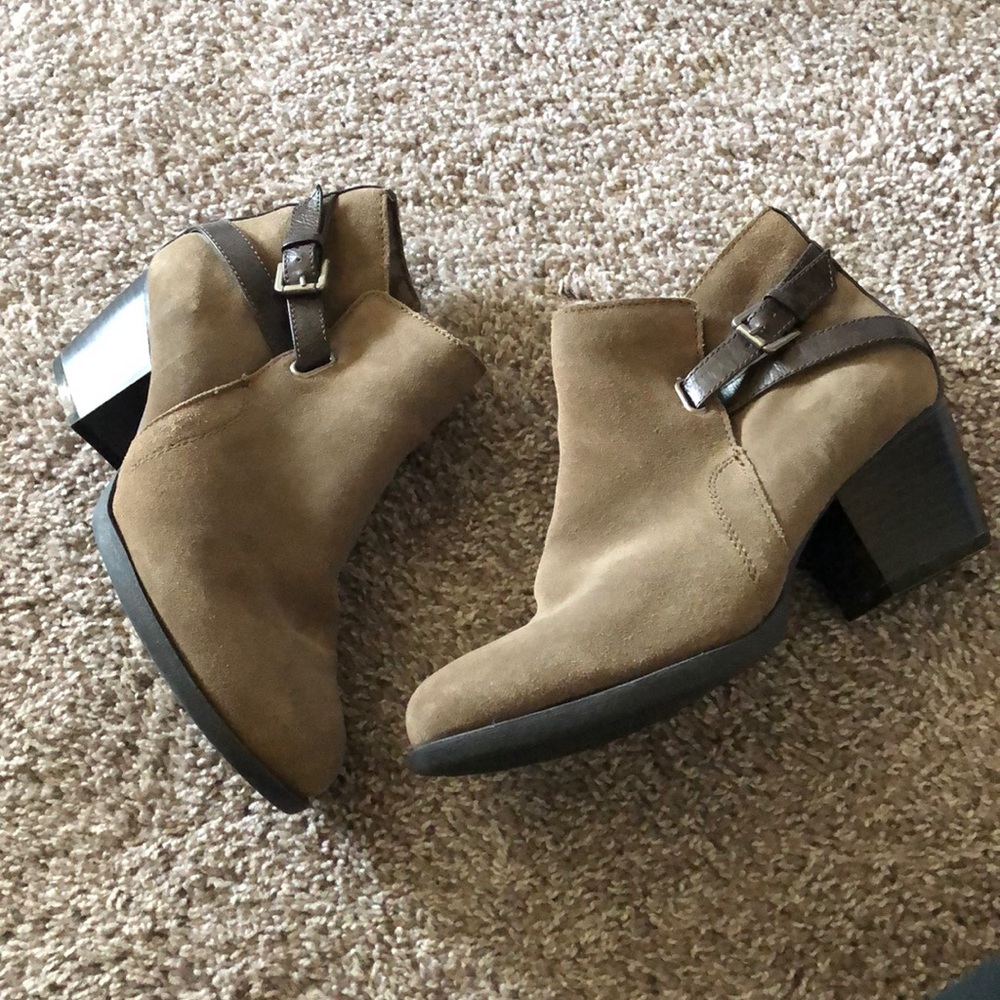 Suede booties!